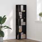 Bibliothèque 5 niveaux Chêne noir 45x23 5x162 5 cm Bois d'ingénierie