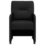 vidaXL Chaises de salle à manger 2 Pièces Noir 57 x 67 x 95 cm tissu