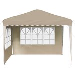 vidaXL Tente de fête pop-up 288 x 288 x 245 cm Crème Tissu Oxford