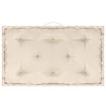 vidaXL Coussins de plancher de palette 7 Pièces Beige Coton