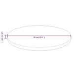 vidaXL Dessus de table rond Marron clair Ø50x1 5 cm Bois chêne traité