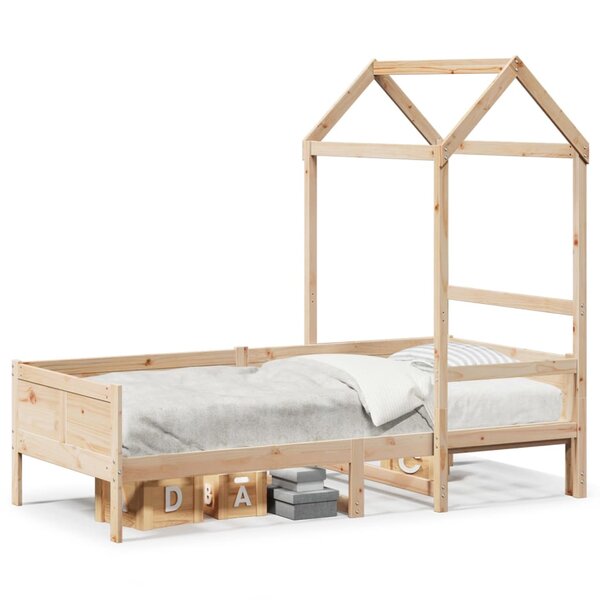 vidaXL Lit de jour avec toit sans matelas 80x200 cm bois massif