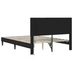 vidaXL Cadre de lit avec bandes LED Noir 120 x 190 cm Simili cuir