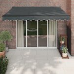 vidaXL Auvent rétractable automatique anthracite 3x2 5 m