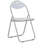 vidaXL Chaises pliantes à manger lot de 6 blanc similicuir