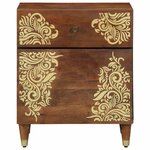 vidaXL Cabinet de chevet avec porte Marron miel 50 x 33 x 60 cm