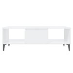 vidaXL Table basse Blanc 103 5x60x35 cm Aggloméré