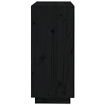 vidaXL Buffet noir 74x35x80 cm bois massif de pin
