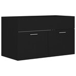 vidaXL Armoire d'évier Noir 80x38 5x46 cm Bois d’ingénierie