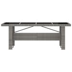 vidaXL Salon de jardin 7 Pièces avec coussins Résine tressée Gris