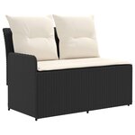 vidaXL Sofa de jardin avec accoudoirs et sofa d'angle 2 Pièce Rotin PE