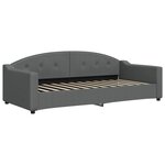 vidaXL Lit de jour avec lit gigogne gris foncé 90x200 cm tissu