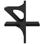 vidaXL Étagères murales avec barres 2 Pièces noir 20x25x30 cm