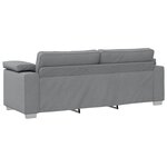 vidaXL Canapé Gris clair 219 x 80 x 82 cm tissu