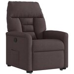 vidaXL Fauteuil inclinable marron foncé tissu
