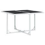 vidaXL Ensemble à manger de jardin avec coussins 5 Pièces blanc textilène