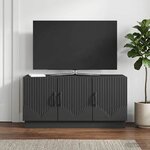 vidaXL Meuble TV Noir 99 x 34 5 x 47 cm Bois d'ingénierie