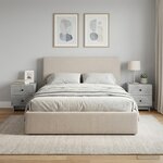 vidaXL Cabinet de chevet 2 Pièces Gris béton 43 x 34 5 x 47 5 cm