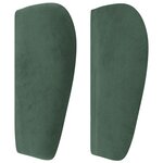 vidaXL Tête de lit avec oreilles Vert foncé 203x23x78/88 cm Velours