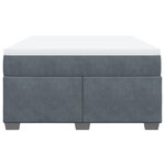 vidaXL Sommier à lattes de lit et matelas Gris foncé 140x190cm Velours
