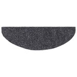 vidaXL Tapis d'escalier autocollants 5 pièces 65 x 21 x 4 cm Gris foncé Demi-rond Grand