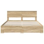 vidaXL Cadre de lit Chêne Sonoma 200 x 200 cm Bois d'ingénierie
