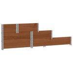 vidaXL Lit surélevé à 3 niveaux marron 120x80 cm bois pin massif