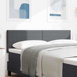 vidaXL Tête de lit avec tête de lit Gris foncé 160 cm Tissu côtelé