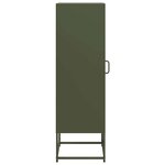 vidaXL Buffet haut vert olive 36x39x123 cm acier laminé à froid