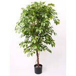 Emerald Ficus artificiel Deluxe 140 cm en pot