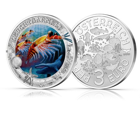 Pièce de monnaie 3 euro Autriche 2023 – Krill Antarctique