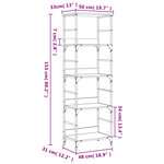 vidaXL Bibliothèque chêne marron 50x33x153 cm bois d'ingénierie