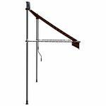 vidaXL Auvent manuel rétractable avec LED 250 cm Orange et marron