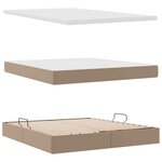 vidaXL Lit avec rangement et matelas Cappuccino 160 x 200 cm