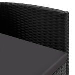 vidaXL Ensemble à manger de jardin 7 Pièces noir résine tressée et acier