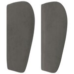 vidaXL Tête de lit avec oreilles Gris foncé 163x23x78/88 cm Velours