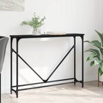 vidaXL Table console Chêne noir 102 x 23 x 75 cm Bois d'ingénierie