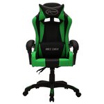 vidaXL Fauteuil de jeux vidéo avec LED RVB Vert et noir Similicuir