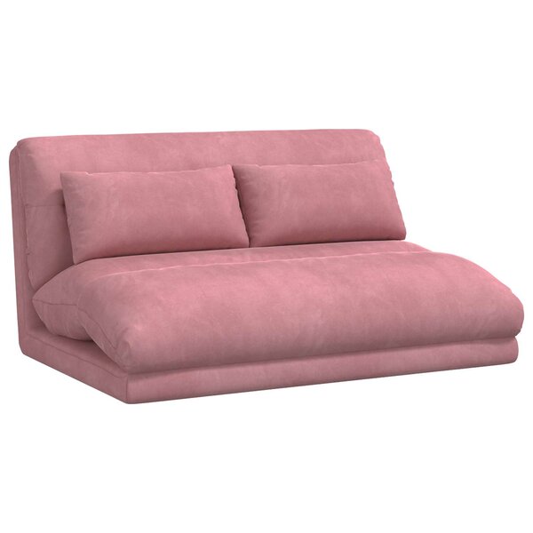 vidaXL Fauteuil de sol ajustable Rose Velours