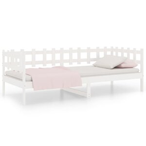 vidaXL Lit de jour sans matelas blanc 80x200 cm bois de pin massif