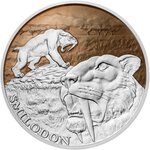 Pièce de monnaie en Argent 5 Dollars g 42 Millésime 2026 Ice Age SABER-TOOTHED TIGER