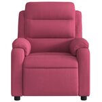 vidaXL Fauteuil inclinable massage électrique rouge bordeaux velours