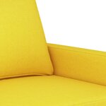 vidaXL Ensemble de canapés 3 Pièces avec coussins Jaune clair Tissu