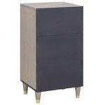 vidaXL Buffet Gris et or 40 x 33.5 x 75 cm Bois de manguier massif