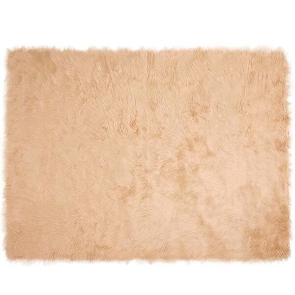 vidaXL Tapis en Peau de Mouton Synthétique Beige 240 x 340 cm