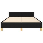 vidaXL Cadre de lit sans matelas noir 120x200 cm tissu