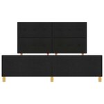 vidaXL Cadre de lit avec tête de lit Noir 180 x 200 cm tissu