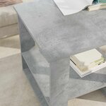 vidaXL Table basse Gris béton 51 x 50 x 50 cm Bois d'ingénierie