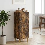 vidaXL Buffet Chêne fumé 33 x 34 5 x 90 cm Bois d'ingénierie