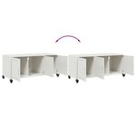 vidaXL Meuble TV blanc 100 5x39x43 5 cm acier